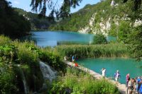 Turquoise colour lakes in Plitvice national park